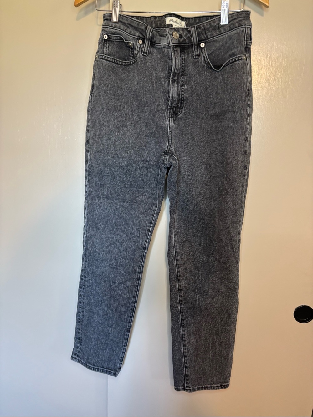 Madewell Curvy Perfect Vintage High-Rise Charcoal Gray Jeans size 28